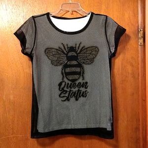 ‼️SALE‼️✨Glitter Bee Queen Status 2-Piece Top✨
